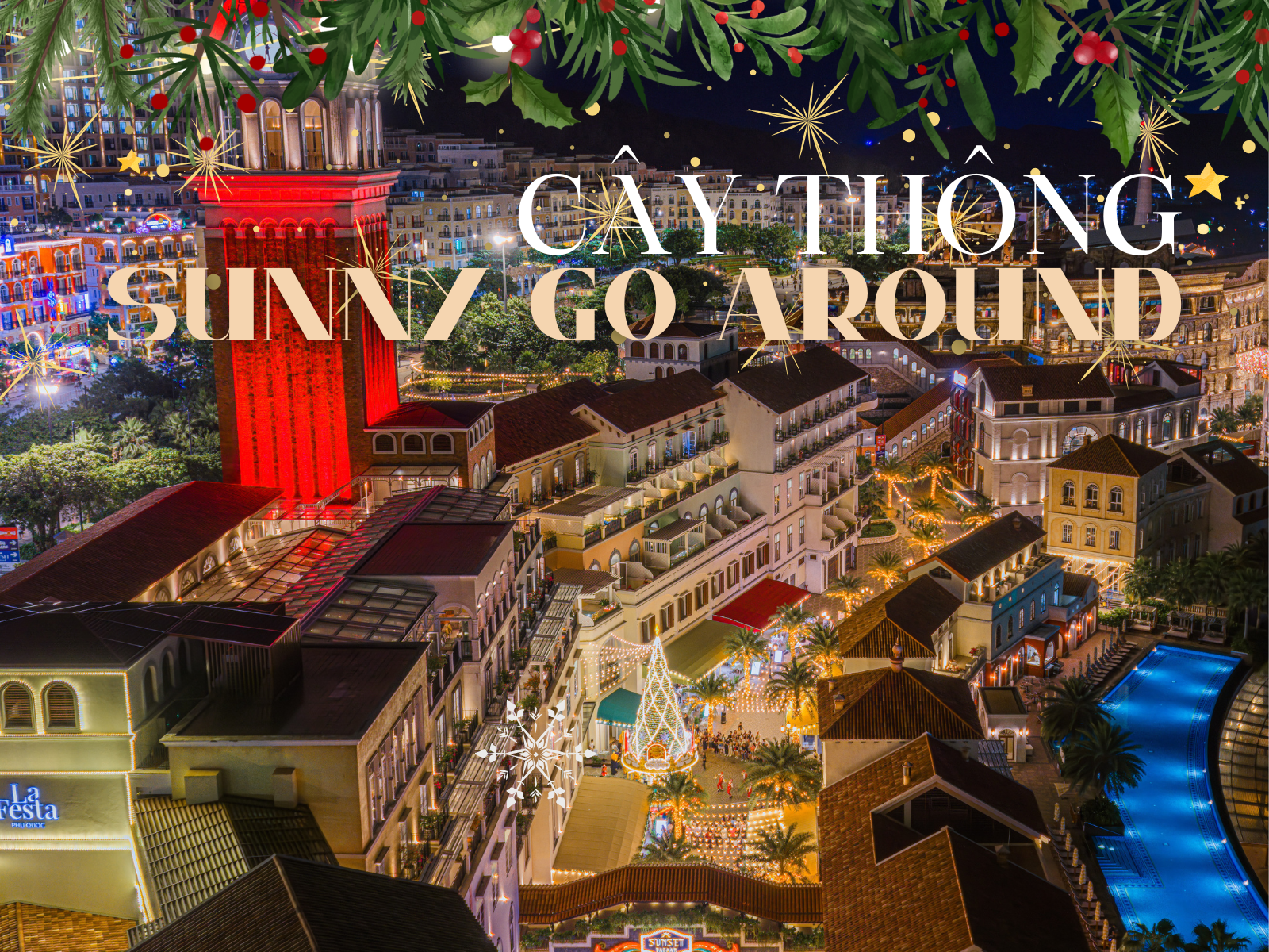 THẮP SÁNG CÂY THÔNG “SUNNY GO AROUND” TẠI SUNSET BAZAAR: PHÚ QUỐC CHÍNH THỨC BƯỚC VÀO MÙA LỄ HỘI RỰC RỠ NHẤT NĂM
